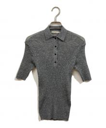 Plage（プラージュ）の古着「SHEER RIB POLO ニット」｜グレー