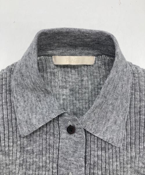 Plage（プラージュ）Plage (プラージュ) SHEER RIB POLO ニット グレー サイズ:	SIZE Freeの古着・服飾アイテム