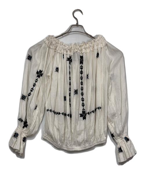 dahl'ia（ダリア）dahl'ia (ダリア) 6(ROKU) BEAUTY&YOUTH (ロク ビューティーアンドユース) GATHER BLOUSE ホワイト サイズ:SIZE Freeの古着・服飾アイテム