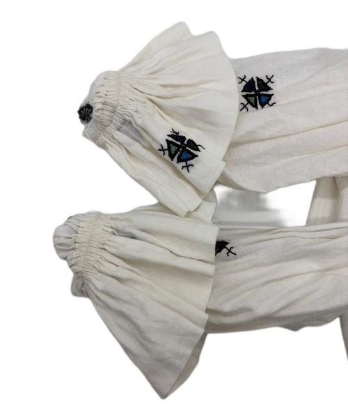 dahl'ia（ダリア）dahl'ia (ダリア) 6(ROKU) BEAUTY&YOUTH (ロク ビューティーアンドユース) GATHER BLOUSE ホワイト サイズ:SIZE Freeの古着・服飾アイテム