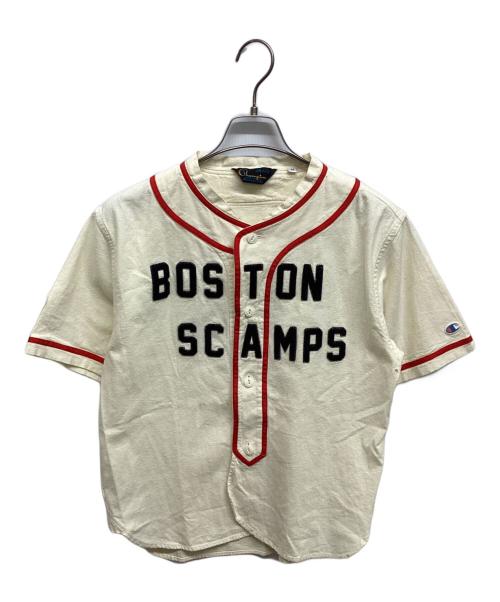 Champion（チャンピオン）Champion (チャンピオン) ベースボールシャツ アイボリー サイズ:Mの古着・服飾アイテム