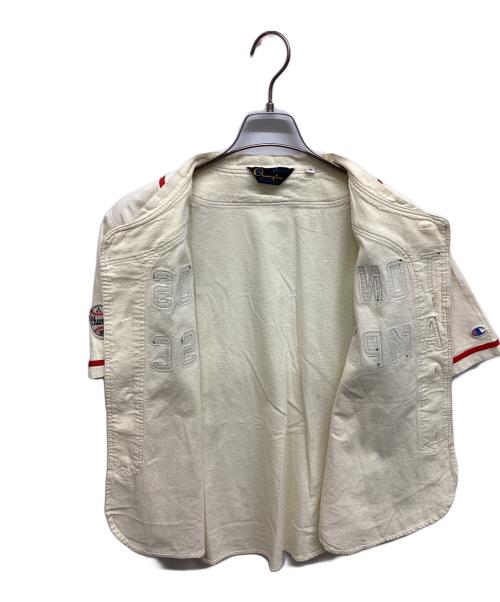 Champion（チャンピオン）Champion (チャンピオン) ベースボールシャツ アイボリー サイズ:Mの古着・服飾アイテム
