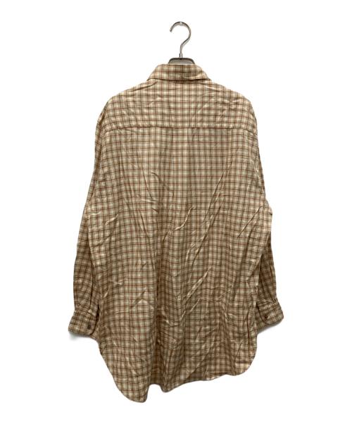 6(ROKU) BEAUTY&YOUTH（ロク ビューティーアンドユース）6(ROKU) BEAUTY&YOUTH (ロク ビューティーアンドユース) COTTON CHECK CROPPED BD SHIRT ベージュ サイズ:36の古着・服飾アイテム