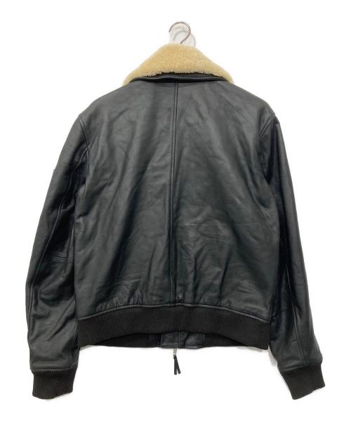 FIGHTING LANCER（ファイティング ランサー）FIGHTING LANCER (ファイティング ランサー) ムートンファー カウレザー ボンバージャケット ブラック サイズ:Lの古着・服飾アイテム