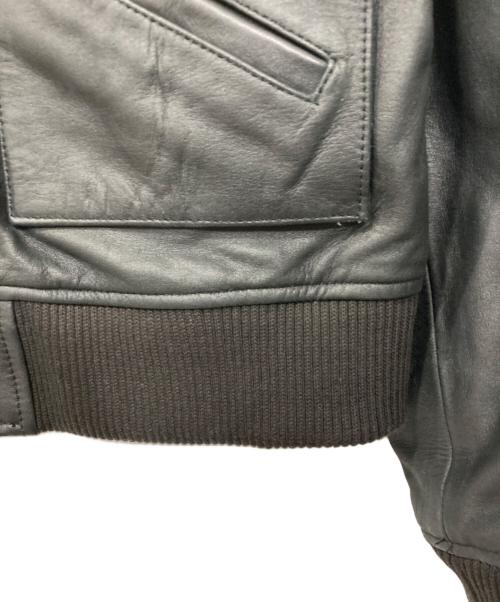 FIGHTING LANCER（ファイティング ランサー）FIGHTING LANCER (ファイティング ランサー) ムートンファー カウレザー ボンバージャケット ブラック サイズ:Lの古着・服飾アイテム