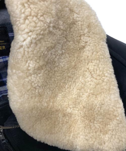 FIGHTING LANCER（ファイティング ランサー）FIGHTING LANCER (ファイティング ランサー) ムートンファー カウレザー ボンバージャケット ブラック サイズ:Lの古着・服飾アイテム