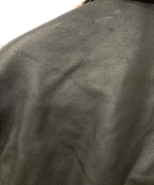 FIGHTING LANCER（ファイティング ランサー）FIGHTING LANCER (ファイティング ランサー) ムートンファー カウレザー ボンバージャケット ブラック サイズ:Lの古着・服飾アイテム