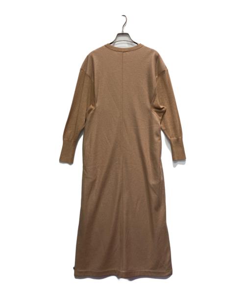 MACPHEE（マカフィー）MACPHEE (マカフィー) ニットコンビ クルーネックワンピース ベージュ サイズ:36の古着・服飾アイテム