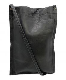 PORTER（ポーター）の古着「レザーショルダーバッグ」｜ブラック