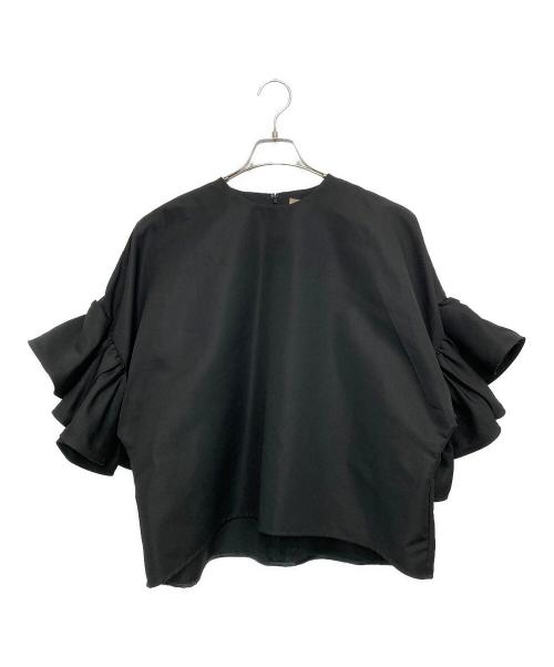 Heve（ヘイヴ）Heve (ヘイヴ) dolman ruffle sleeve BL ブラック サイズ:Fの古着・服飾アイテム
