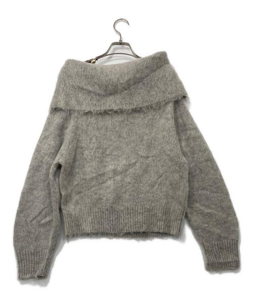 La boutique BonBon（ラブティックボンボン）La boutique BonBon (ラブティックボンボン) オフショルシャギーニット グレー サイズ:FREEの古着・服飾アイテム