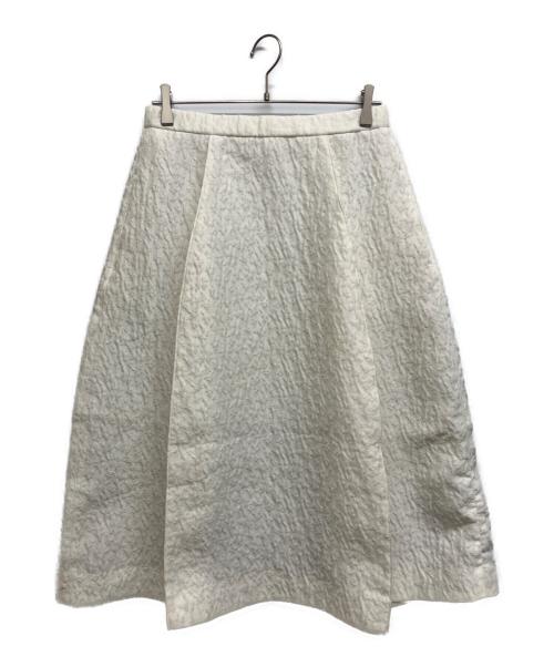 23区（ニジュウサンク）23区 (ニジュウサンク) エクラジャカード コクーン スカート アイボリー サイズ:40の古着・服飾アイテム