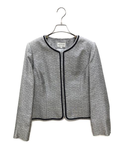 Rifanne（リファンネ）Rifanne (リファンネ) ノーカラージャケット シルバー サイズ:15 未使用品の古着・服飾アイテム
