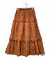 IENA LA BOUCLE（イエナ ラ ブークル）の古着「カットワーク刺繍ティアードスカート」｜ブラウン