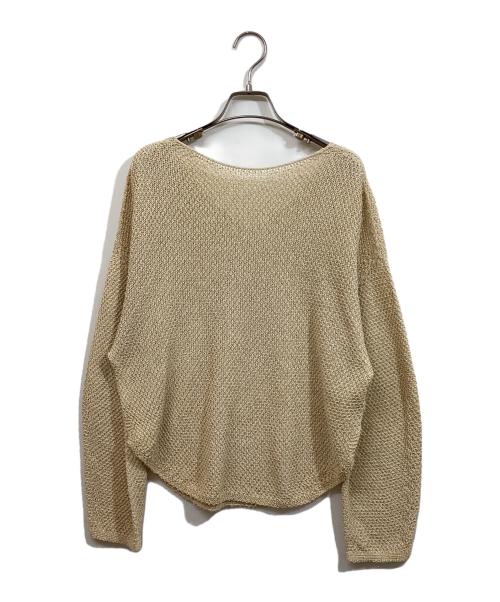 Noble（ノーブル）Noble (ノーブル) ペーパーヤーンカノコ BACK Vプルオーバー ベージュ サイズ:SIZE Freeの古着・服飾アイテム