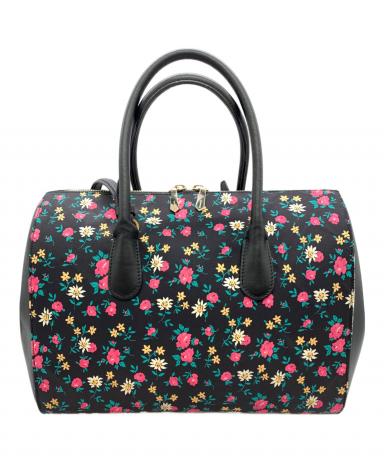 ほぼ未使用品 NINA RICCI ニナリッチ ナイロン総柄 ボストンバッグ 黒 中古・古着通販】NINA RICCI (ニナリッチ) 2WAYボストンバッグ