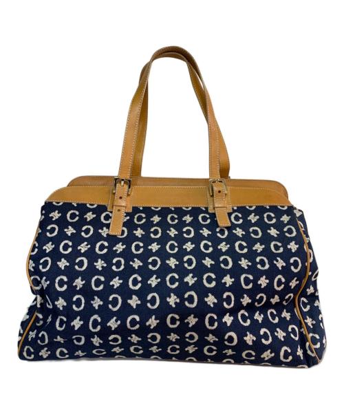 CELINE（セリーヌ）CELINE (セリーヌ) Cマカダム柄トートバッグ ネイビーの古着・服飾アイテム