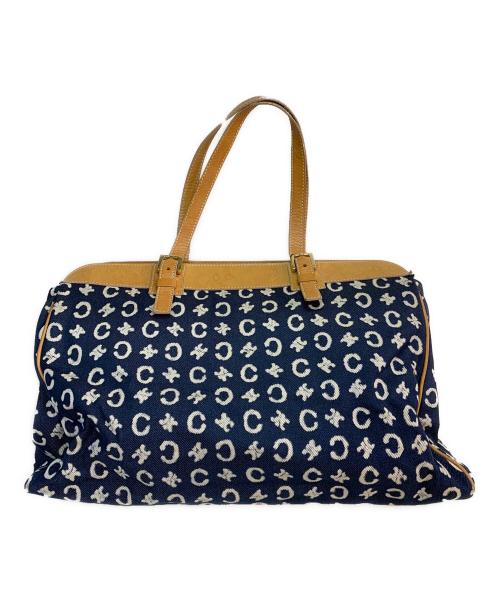 CELINE（セリーヌ）CELINE (セリーヌ) Cマカダム柄トートバッグ ネイビーの古着・服飾アイテム