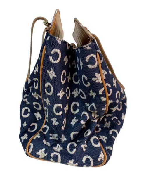 CELINE（セリーヌ）CELINE (セリーヌ) Cマカダム柄トートバッグ ネイビーの古着・服飾アイテム