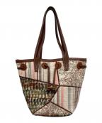 A VACATIONア ヴァケーション）の古着「パッチワークトートバッグ」｜ブラウン