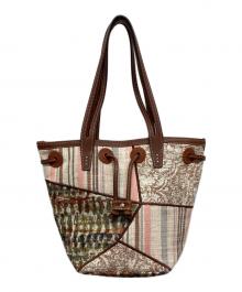 A VACATION（ア ヴァケーション）の古着「パッチワークトートバッグ」｜ブラウン