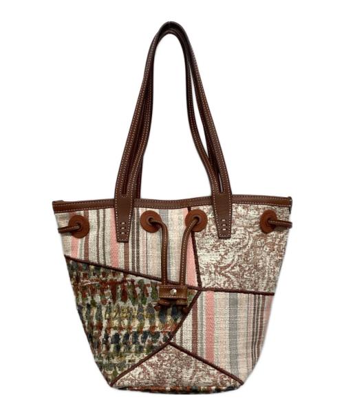 A VACATION（ア ヴァケーション）A VACATION (ア ヴァケーション) パッチワークトートバッグ ブラウン サイズ:下記参照の古着・服飾アイテム