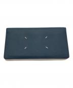 Maison Margielaメゾンマルジェラ）の古着「4ステッチ グレインレザーロングウォレット」｜ブルー