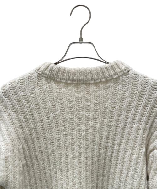 BLAMINK（ブラミンク）BLAMINK (ブラミンク) カシミヤウール1.5Gクルーネックロングスリーブニット ホワイト サイズ:36の古着・服飾アイテム