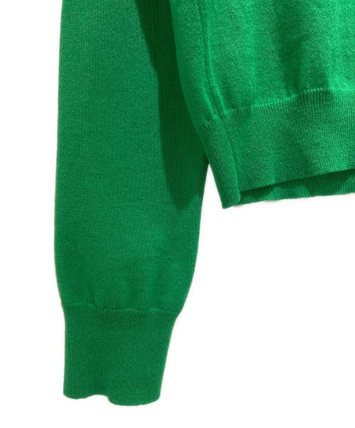BLAMINK（ブラミンク）BLAMINK (ブラミンク) カシミヤコットンレギュラーカーディガン グリーン サイズ:36の古着・服飾アイテム