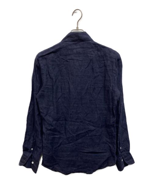 finamore（フィナモレ）Finamore (フィナモレ) リネンシャツ ネイビー サイズ:XSの古着・服飾アイテム
