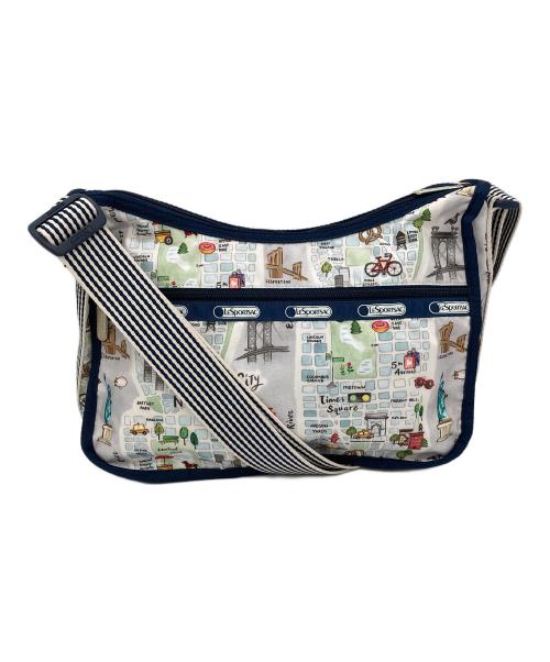 LeSportsac（レスポートサック）LeSportsac (レスポートサック) ショルダーバッグ ホワイト×ネイビーの古着・服飾アイテム