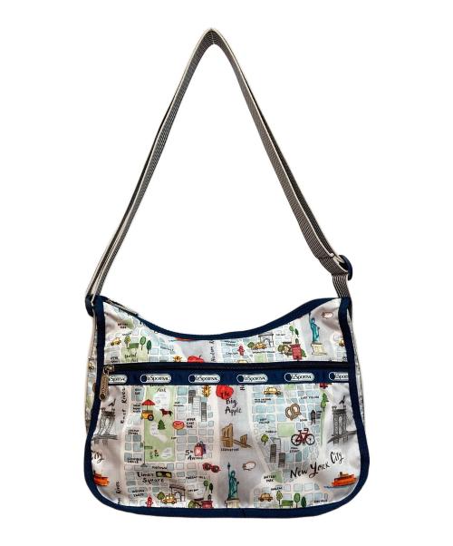 LeSportsac（レスポートサック）LeSportsac (レスポートサック) ショルダーバッグ ホワイト×ネイビーの古着・服飾アイテム
