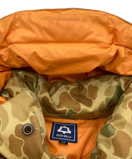 GOOD BELLS（グッドベルズ）GOOD BELLS (グッドベルズ) STRETCH HUNTING CAMO DOWN JACKET ベージュ サイズ:Mの古着・服飾アイテム