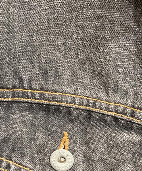 stussy（ステューシー）stussy (ステューシー) WORKGEAR レザー切替デニムジャケット ブラック サイズ:Lの古着・服飾アイテム
