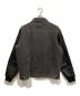stussy (ステューシー) WORKGEAR レザー切替デニムジャケット ブラック サイズ:L：18000円