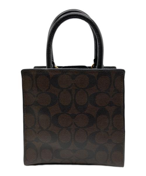 COACH（コーチ）COACH (コーチ) ミニ ペッパー クロスボディ シグネチャー キャンバス ブラウンの古着・服飾アイテム