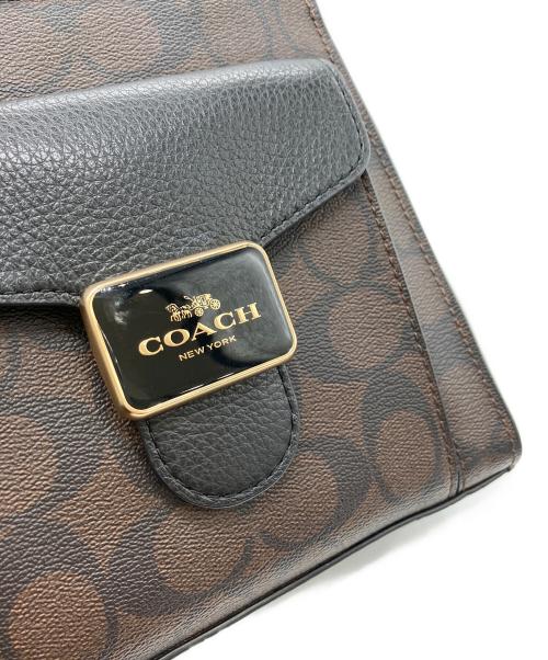 COACH（コーチ）COACH (コーチ) ミニ ペッパー クロスボディ シグネチャー キャンバス ブラウンの古着・服飾アイテム