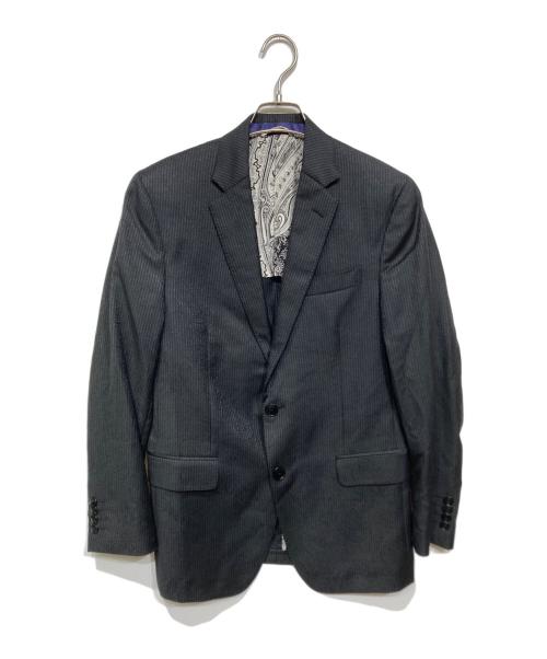 ETRO（エトロ）ETRO (エトロ) ペイズリーストライプセットアップスーツ グレー×ブラック サイズ:48の古着・服飾アイテム