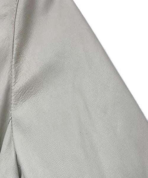 DELANCI（デランシー）DELANCI (デランシー) シープスキンレザーシングルライダースジャケット ライトグリーン サイズ:48の古着・服飾アイテム