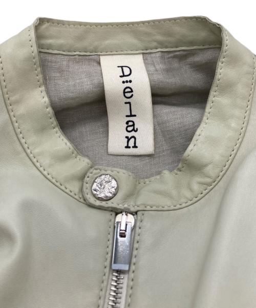 DELANCI（デランシー）DELANCI (デランシー) シープスキンレザーシングルライダースジャケット ライトグリーン サイズ:48の古着・服飾アイテム