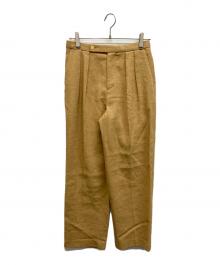 l'heritage martinique（レリタージュ マルティニーク）の古着「コットンリネンヘリンボンテーパードパンツ」｜ベージュ
