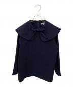 YORIヨリ）の古着「スプリングツイードライクブラウス」｜ネイビー
