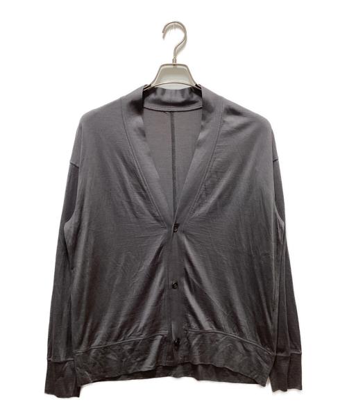 YINDIGO A M（インディゴエイエム）YINDIGO A M (インディゴエイエム) シルクカーディガン グレー サイズ:46の古着・服飾アイテム