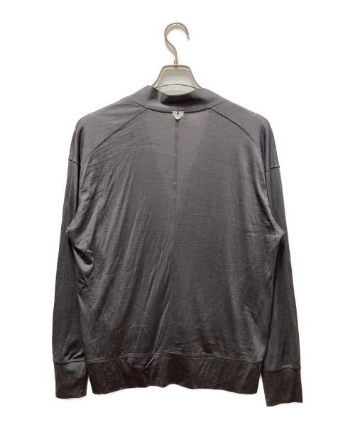 YINDIGO A M（インディゴエイエム）YINDIGO A M (インディゴエイエム) シルクカーディガン グレー サイズ:46の古着・服飾アイテム