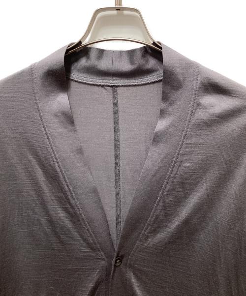 YINDIGO A M（インディゴエイエム）YINDIGO A M (インディゴエイエム) シルクカーディガン グレー サイズ:46の古着・服飾アイテム