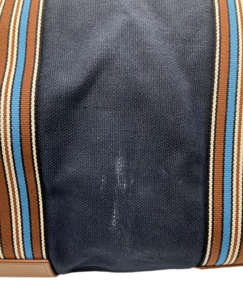 LORO PIANA（ロロピアーナ）LORO PIANA (ロロピアーナ) The Suitcase Stripe Linen & Cotton Tote ネイビーの古着・服飾アイテム