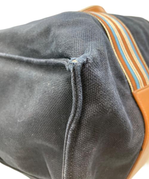 LORO PIANA（ロロピアーナ）LORO PIANA (ロロピアーナ) The Suitcase Stripe Linen & Cotton Tote ネイビーの古着・服飾アイテム