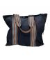 LORO PIANA（ロロピアーナ）の古着「The Suitcase Stripe Linen & Cotton Tote」｜ネイビー