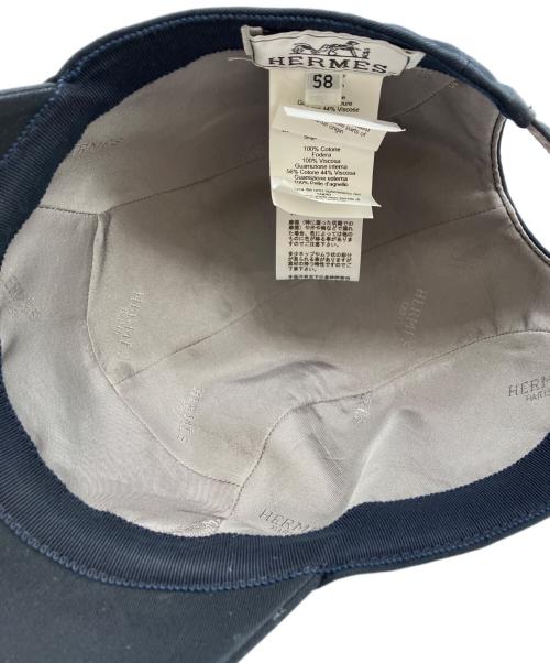 HERMES（エルメス）HERMES (エルメス) Nevada Super H Cap ネイビー サイズ:58の古着・服飾アイテム