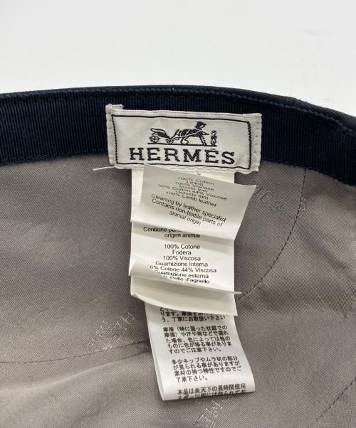 HERMES（エルメス）HERMES (エルメス) Nevada Super H Cap ネイビー サイズ:58の古着・服飾アイテム